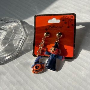 Halloween Pumpkin Drop Earrings